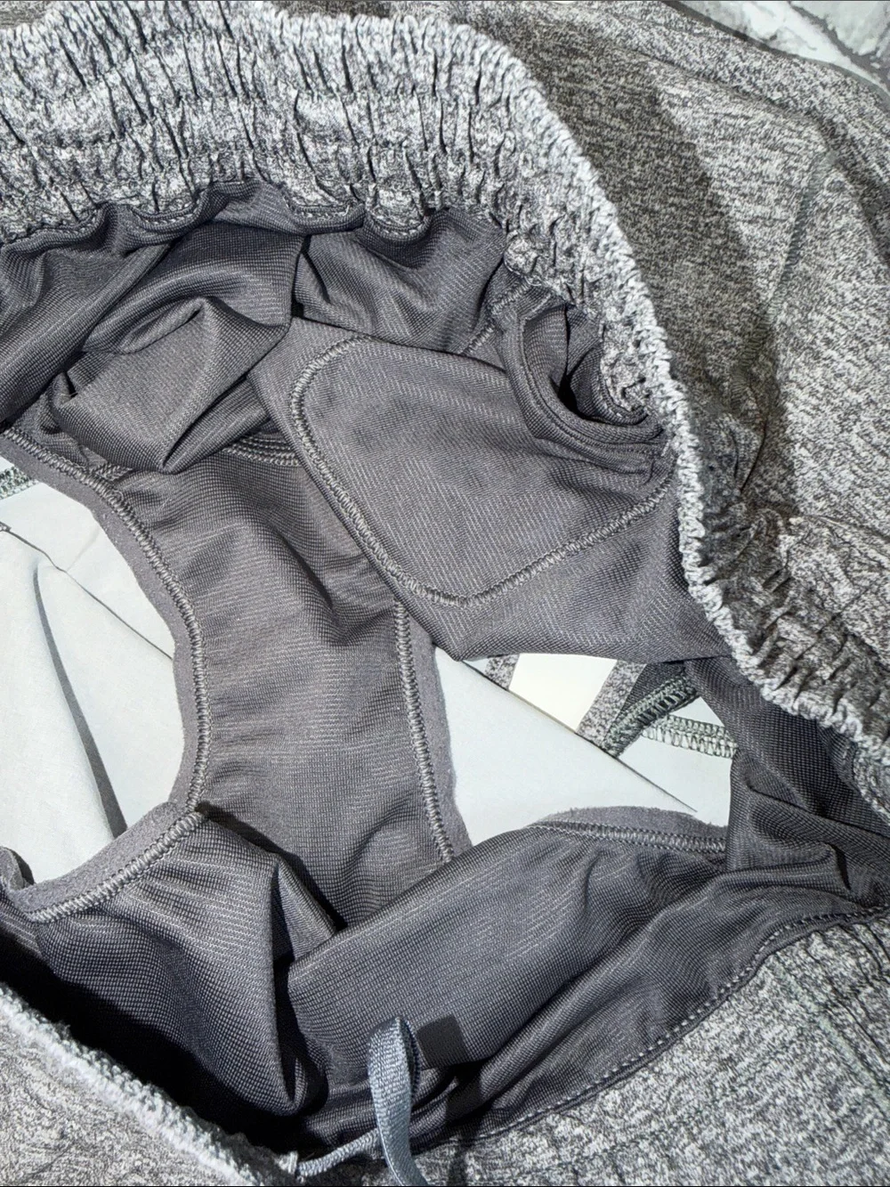 lululemon athletica Heather Gray Athletic Shorts with Built-In Liner